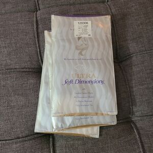 Bundle 3 pkgs PANTYHOSE OFF-BLACK NYLON SPANDEX PANTY HOSE HOSIERY COTTON PLATED